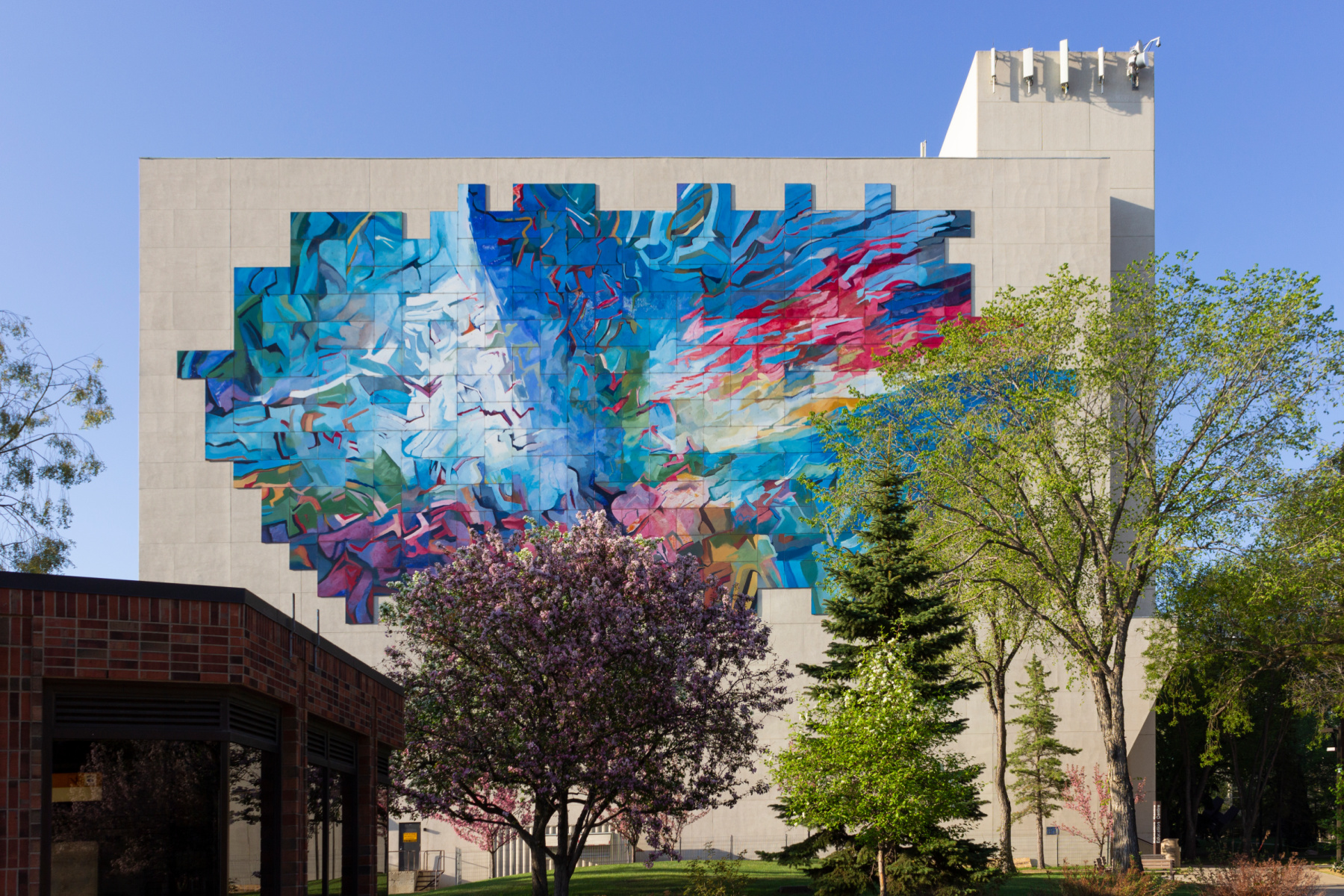 University of Alberta Faculty of Education Building exterior with mural