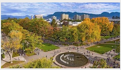 A photo of the University of British Columbia in the fall.