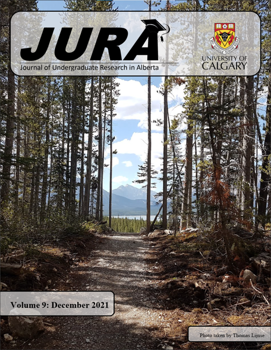 The cover of the December 2021 JURA issues features a photo of a forest path, opening up to a lake with mountains in the distance.